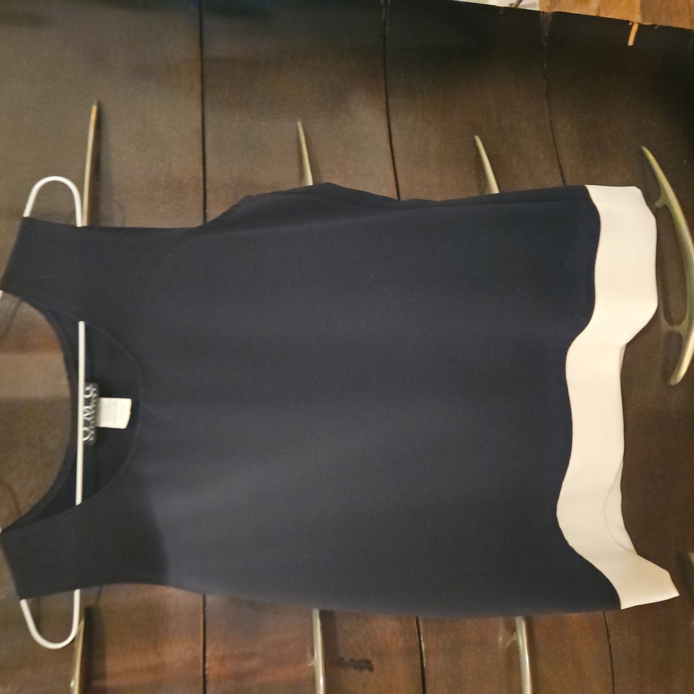 O.M.G. black tank with white-off white hem